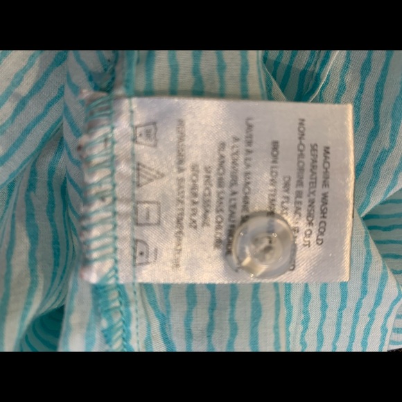 FDJ striped clear green and white long shirt Size 10 - Picture 9 of 13